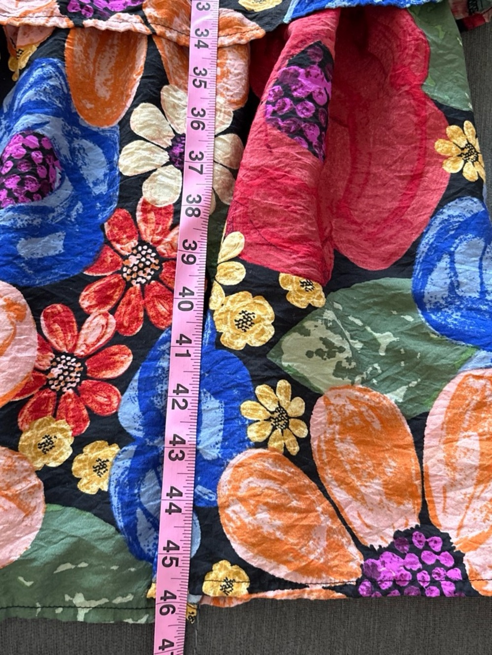 Oddi Floral Tiered Midi rayon Dress with Square Neck - Multicolor. S - Picture 6 of 7